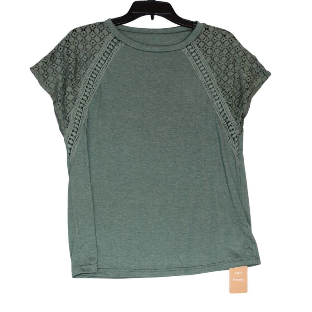 Shein Frenchy Green  SS‎ Crew Neck Medium NWT